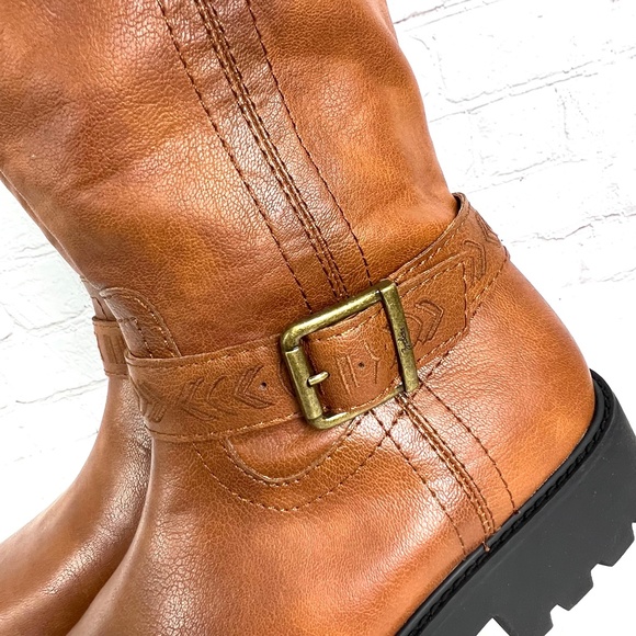 🚫SOLD! •NIB🤩|•ZODIAC•| Solana' Big Heavy Rubber Tread Knee High Vegan Boots - Picture 8 of 16